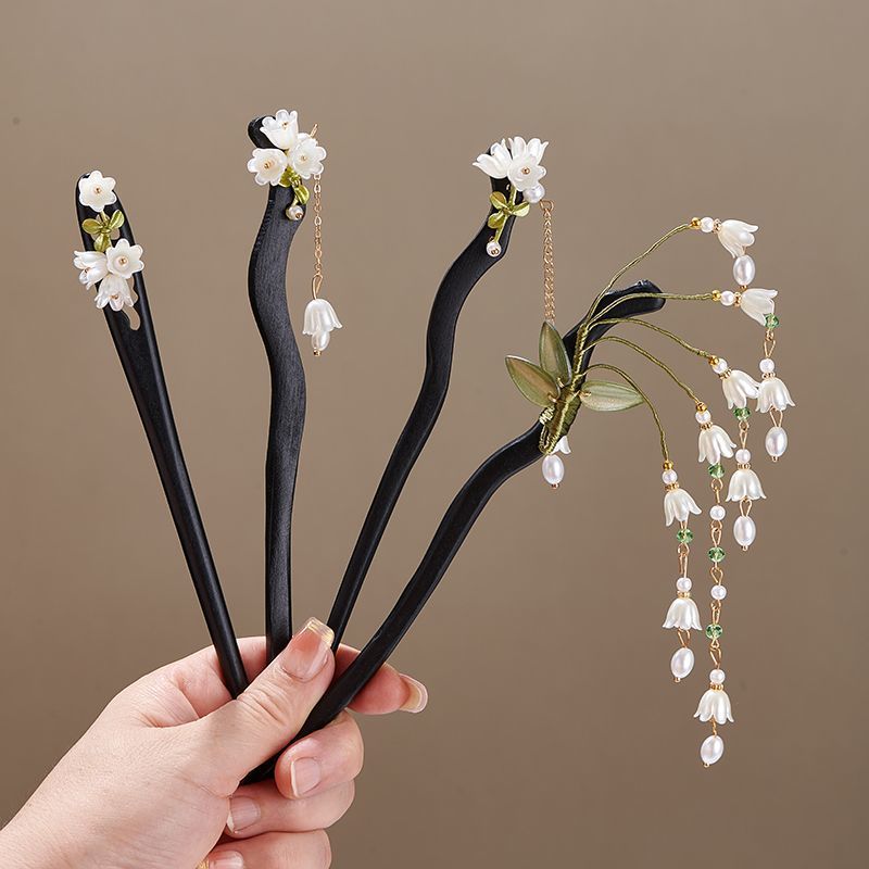 Florist Supplies - Houten bloem haarspeld Vintage Convallaria Majalis