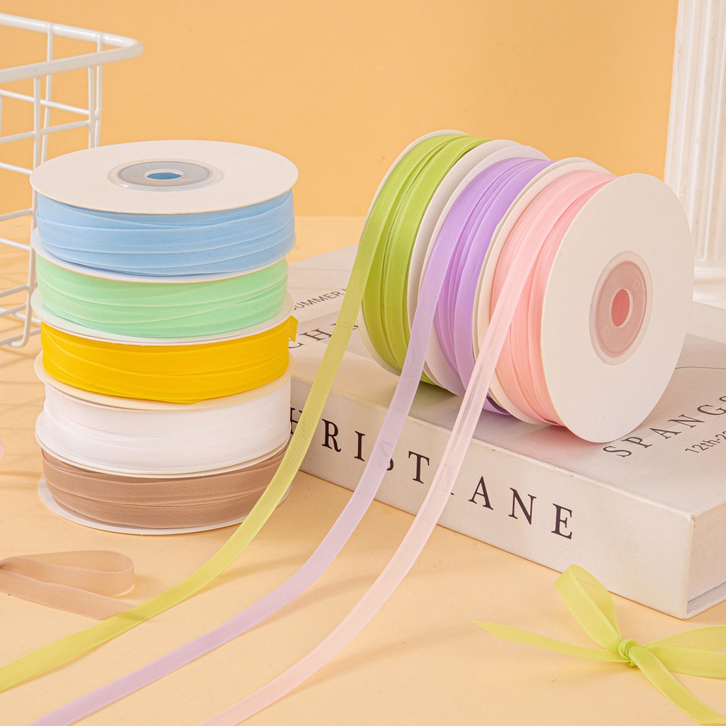 25 yards/rol 6mm dubbelzijdig  - Ribbon Organza Roll recensie en prijs