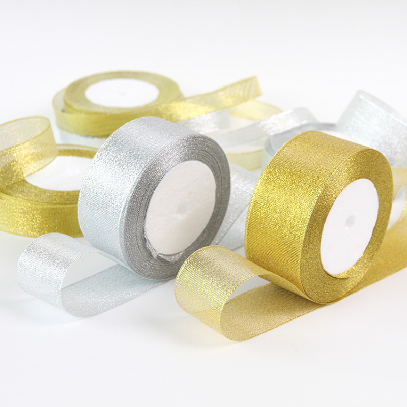 Goud/Zilver Organza Ui Lint 25 - Ribbon Organza Roll recensie en prijs
