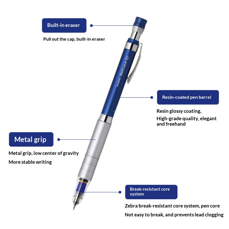 Japanse ZEBRA DelGuard MA86 me - Staedtler Pencil Lumocolor recensie en prijs
